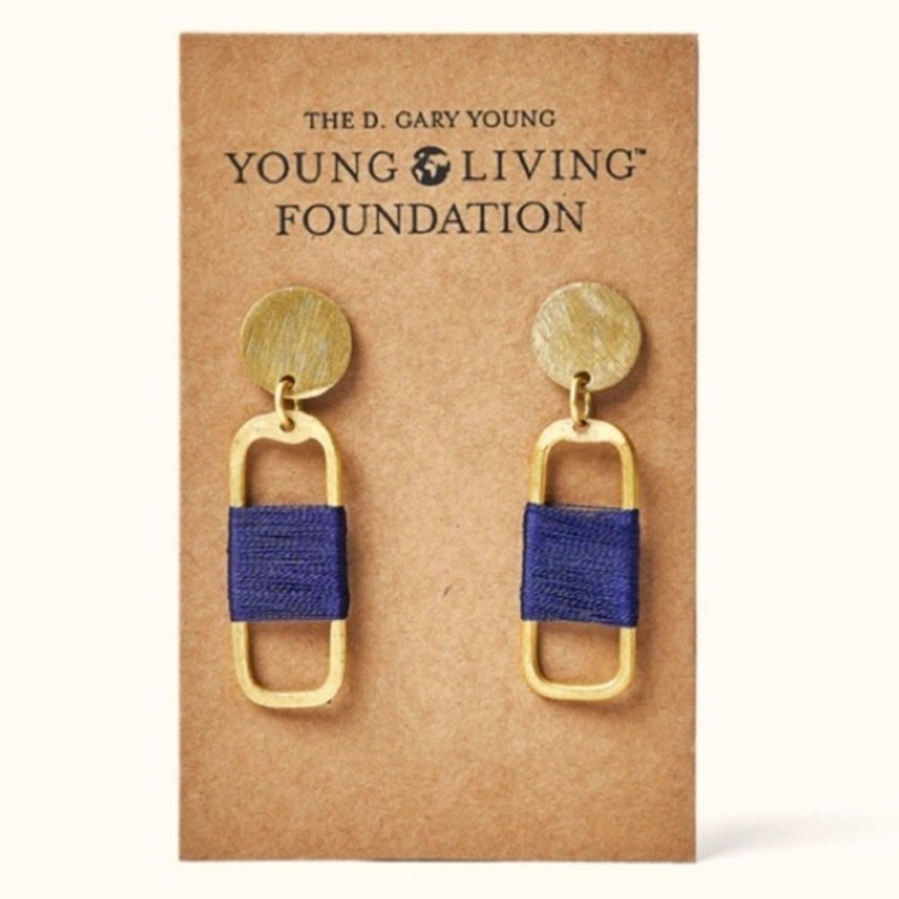 NWT Young Living Brass Kaìa drop earrings